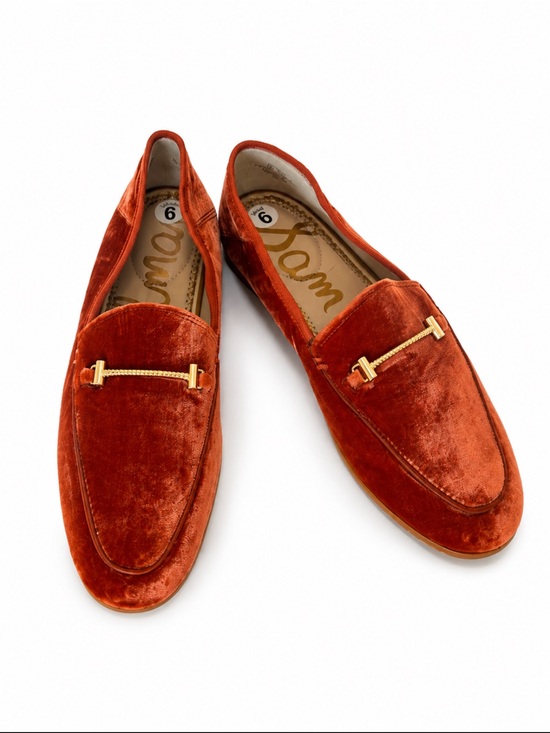 Sam Edelman Shoes - Sam Edelman Loraine Bit Loafers Rust Velvet Quiet Luxury Old Money Sz 6